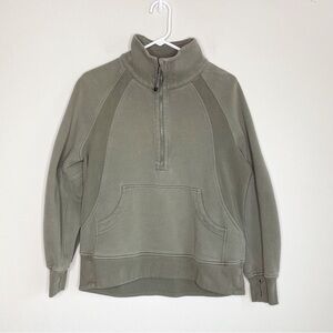 Lululemon Scuba Oversized Funnel Neck Half Zip *Long Sweatshirt Olive Green XS/S